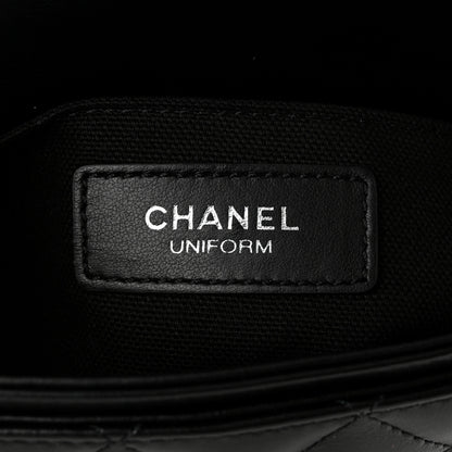 Chanel Calfskin Quilted CC Uniform Flap Belt Bag Black 9 of 11