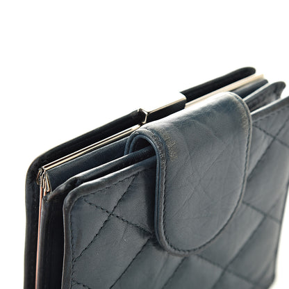 Chanel Aged Calfskin Cambon Compact Wallet Blue 12 of 17