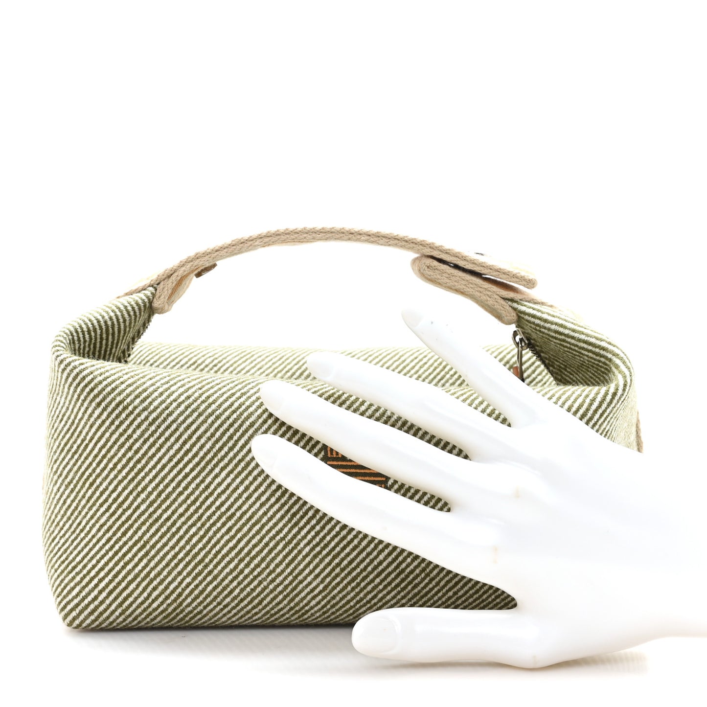 Wool Small Bride-A-Brac H Natte Pouch Vert Foret