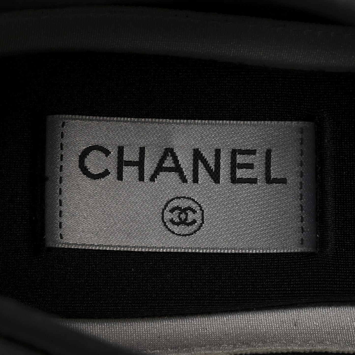 Velvet Calfskin Mixed Fibers CC Sneakers 39.5 Black