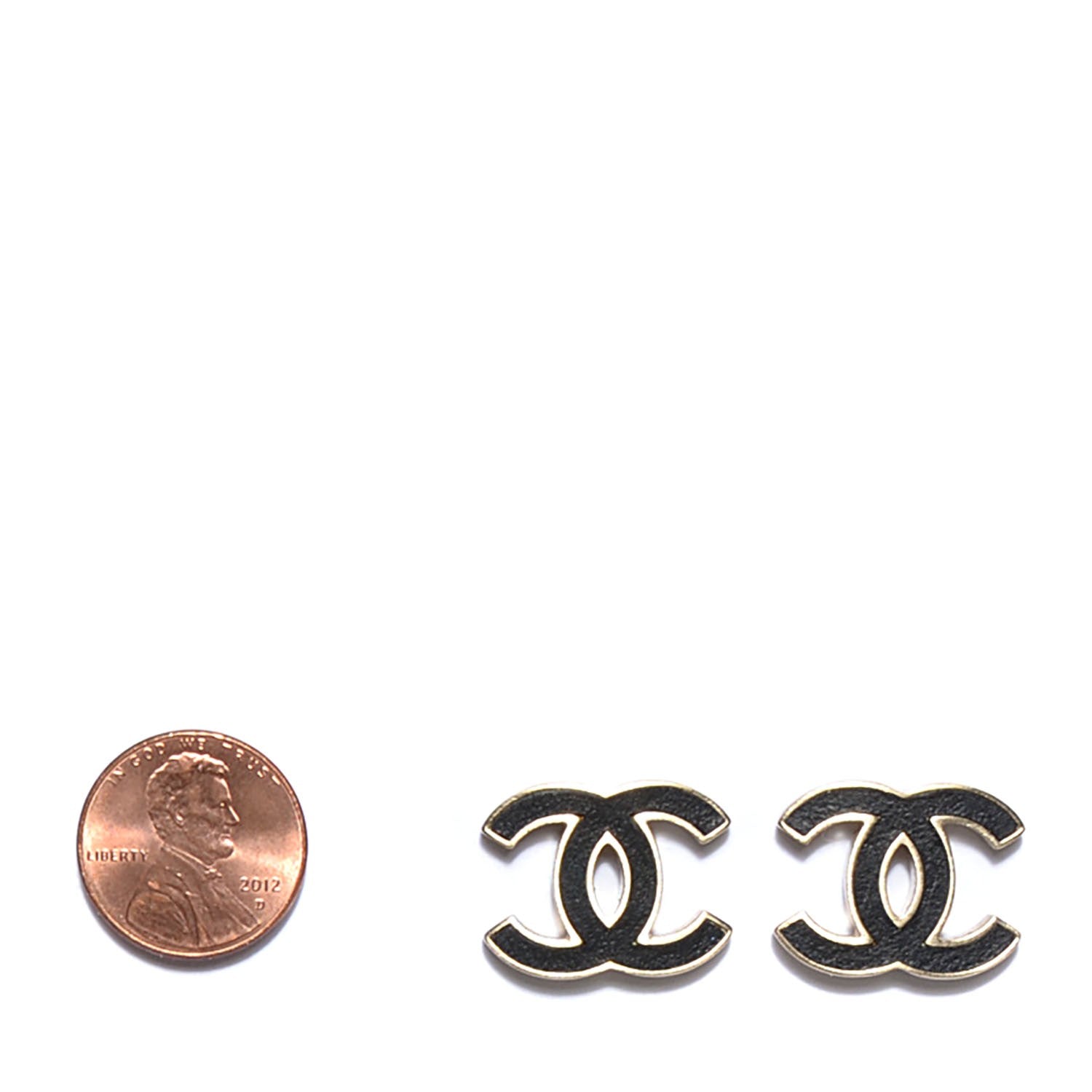 Chanel Lambskin CC Earrings Black 2 of 15