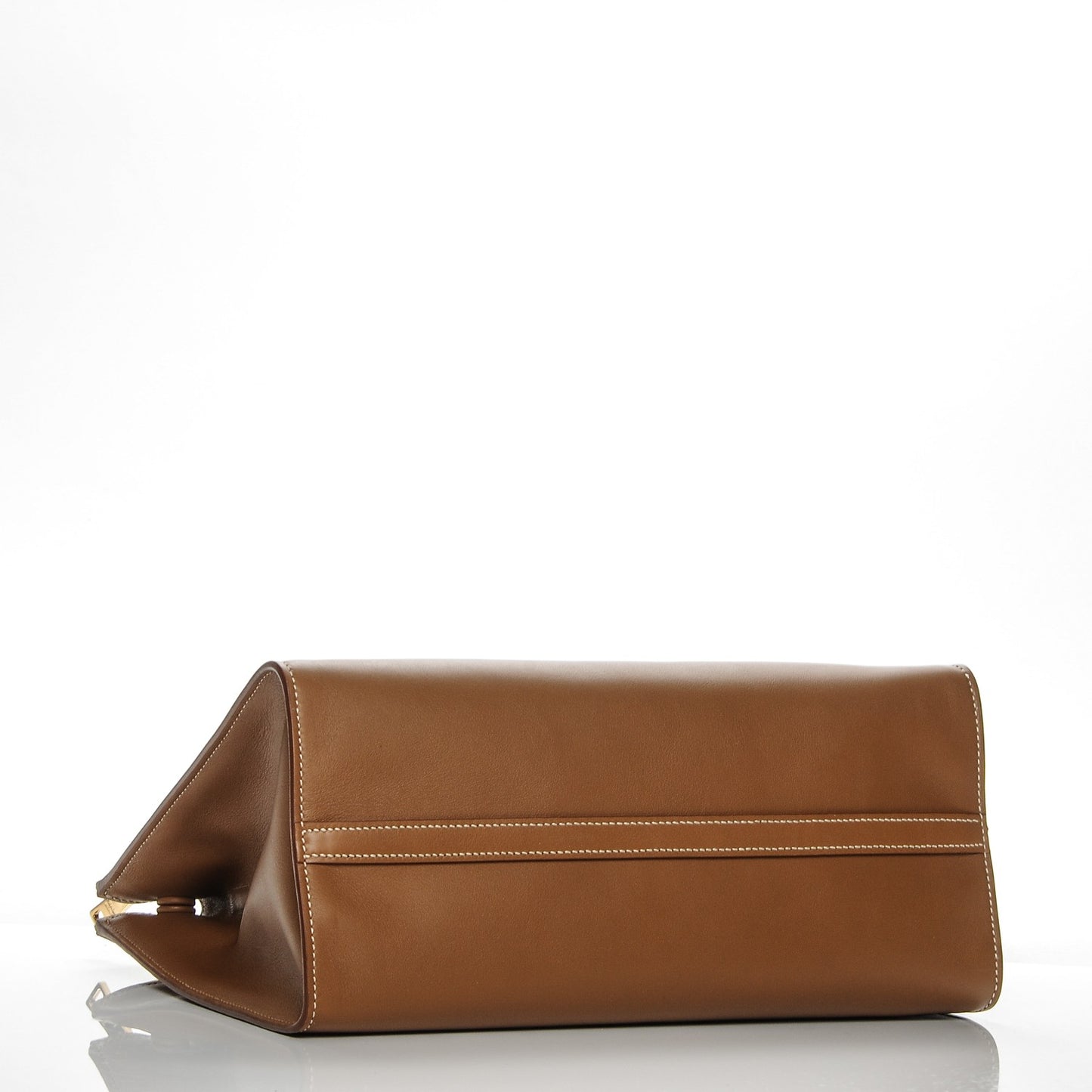 City Calf Medium Galleria Double Zip Tote Cannella