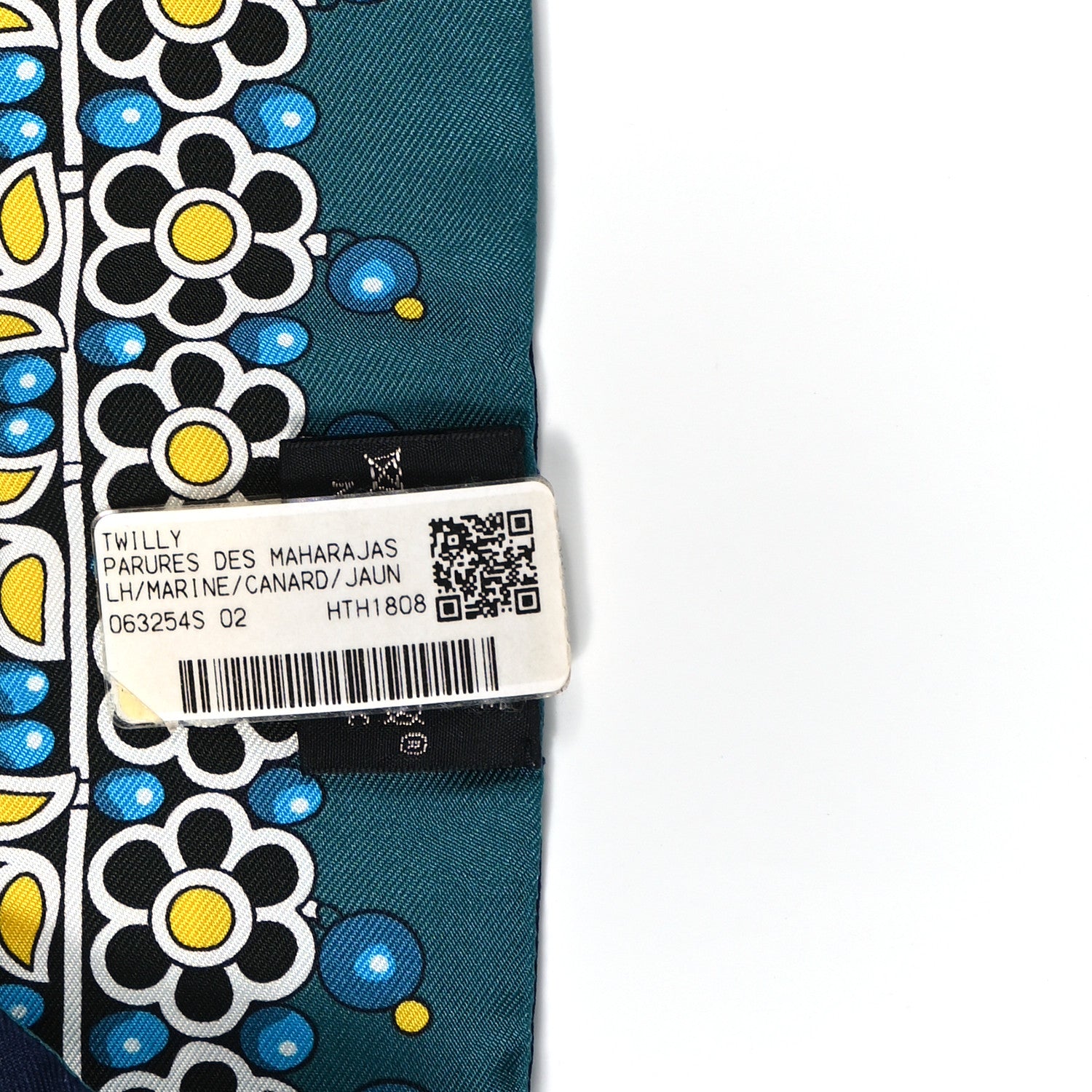 Hermes Silk Parures Des Maharajas Twilly Marine Cannard Jaune 3 of 4