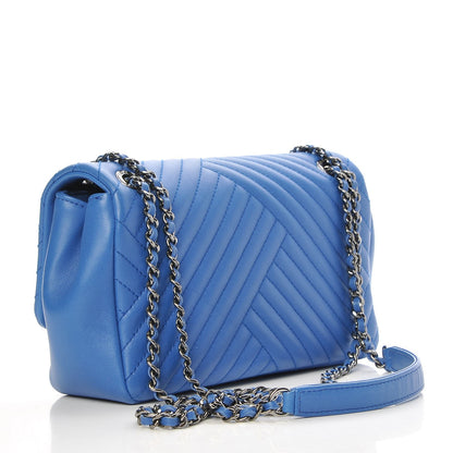 Chanel Lambskin Quilted Small CC Crossing Flap Blue 3 of 9