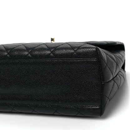 Chanel Caviar Quilted Jumbo Kelly Flap Black 9 of 10