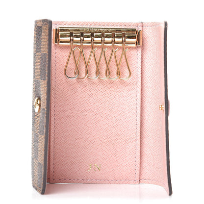 Louis Vuitton Damier Ebene Multicles 6 Key Holder Rose Ballerine 6 of 9