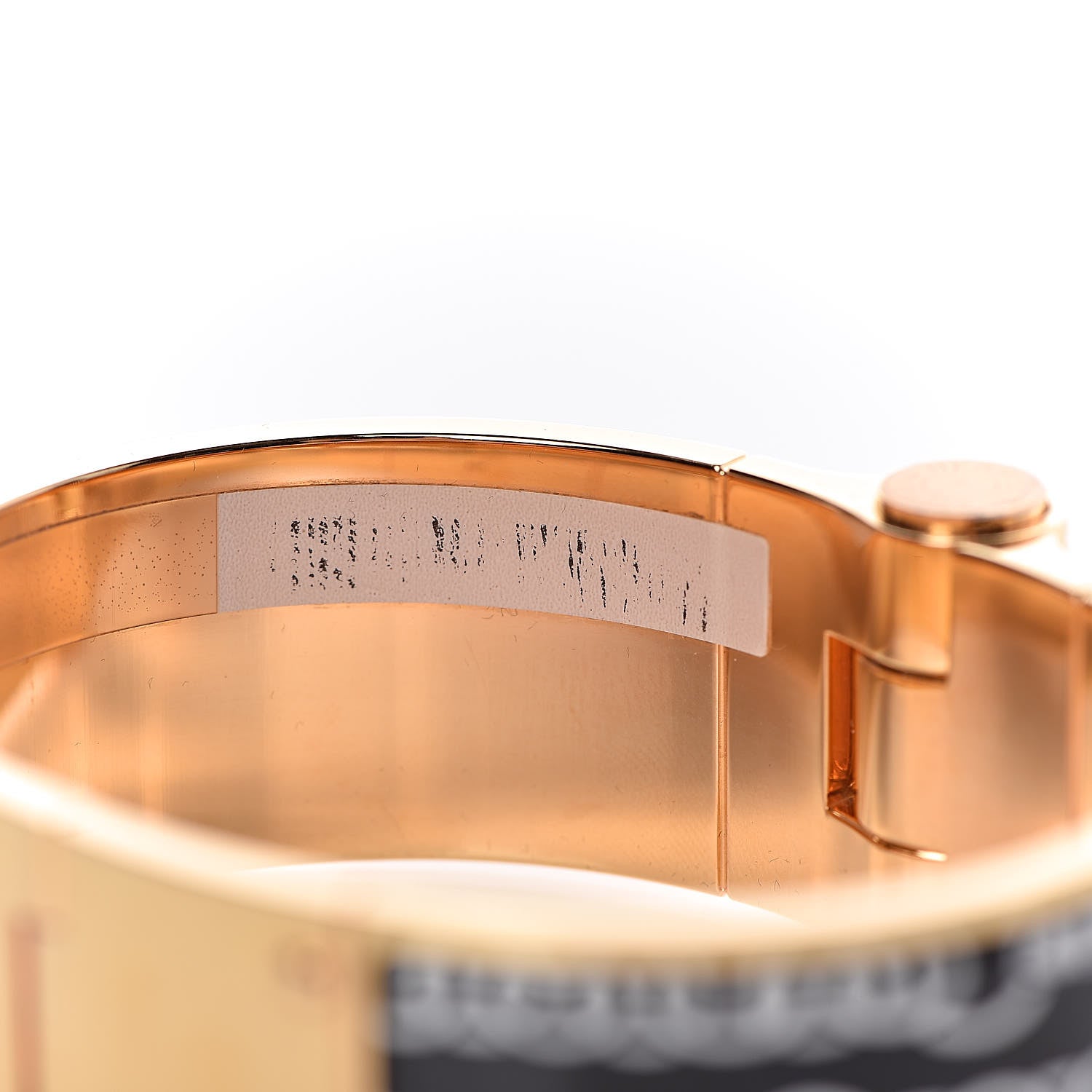 Hermes Enamel Printed Wide Balades Equestres Positif Negatif Hinged Bracelet M Black 5 of 6
