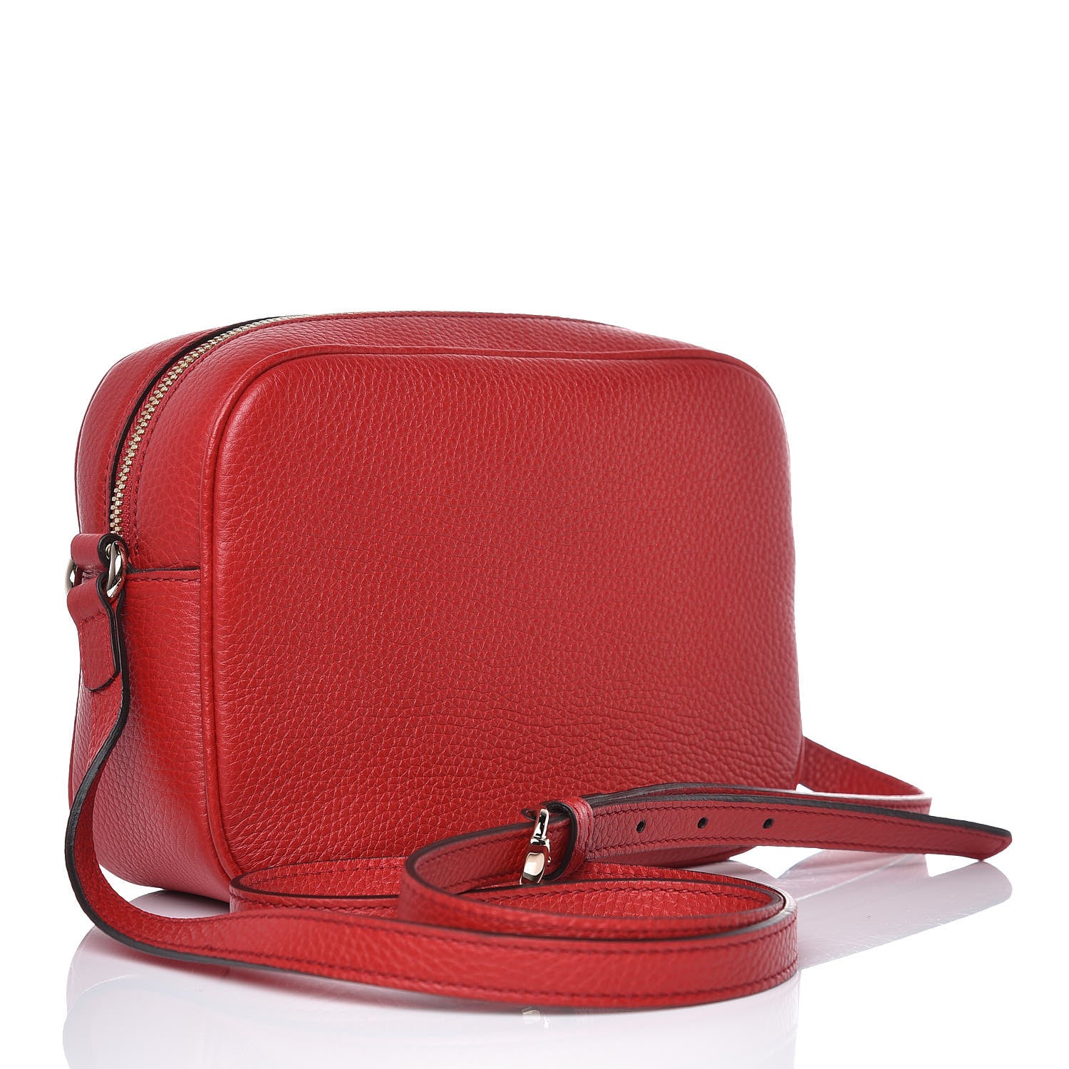 Gucci Pebbled Calfskin Small Soho Disco Bag Tabasco Red 3 of 9