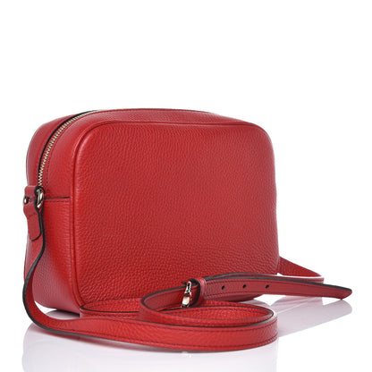 Gucci Pebbled Calfskin Small Soho Disco Bag Tabasco Red 3 of 9