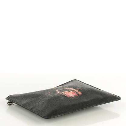 Givenchy Textured Coated Canvas Rottweiler Print Small Cosmetic Pouch Black 4 of 8