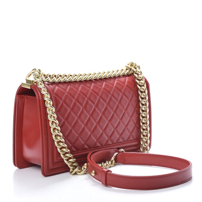 Chanel Lambskin Quilted Medium Boy Flap Red 3 of 11