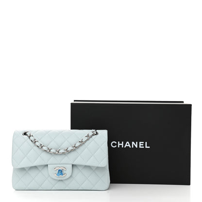 Chanel Caviar Quilted Small Double Flap Light Blue 10 of 10
