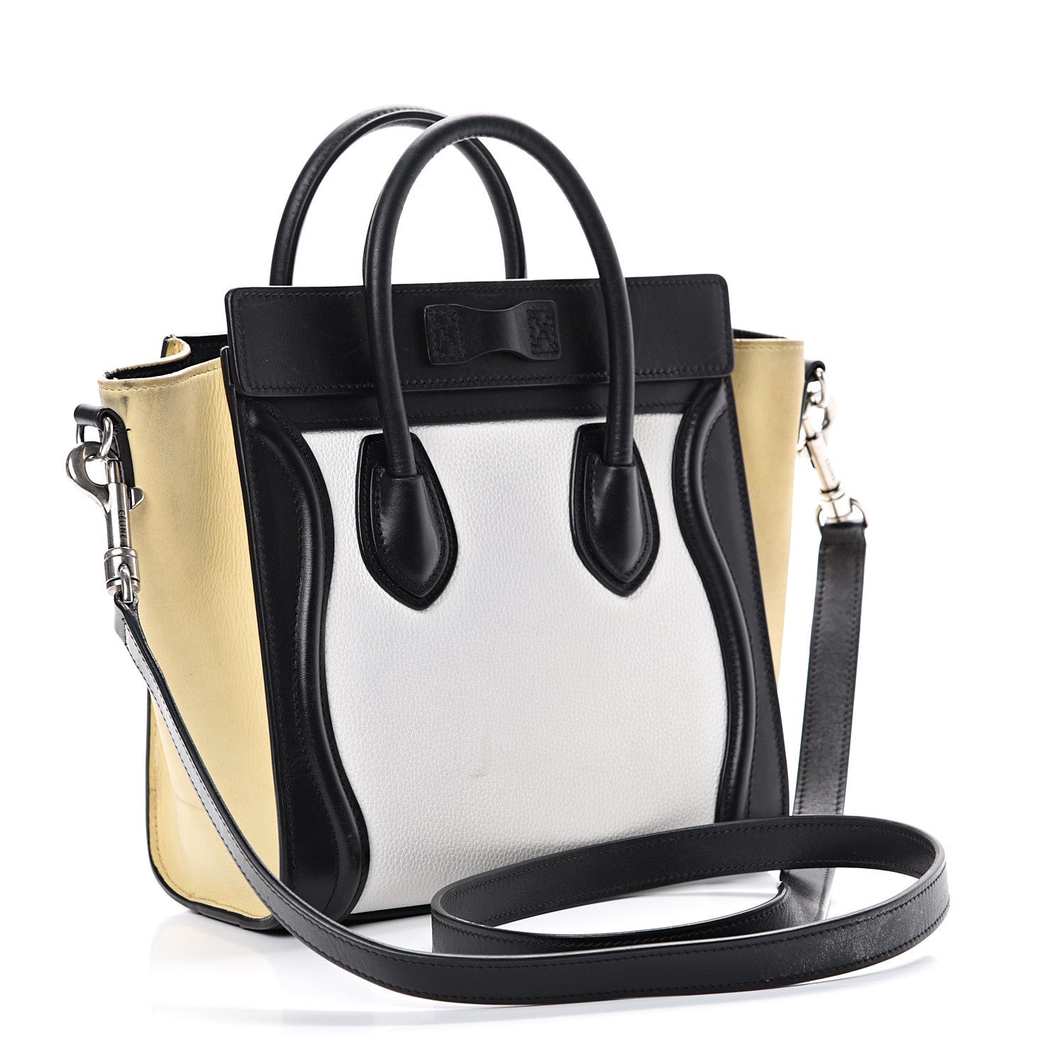 Celine Grained Baby Calfskin Nubuck Nano Tri-Color Luggage White 2 of 23