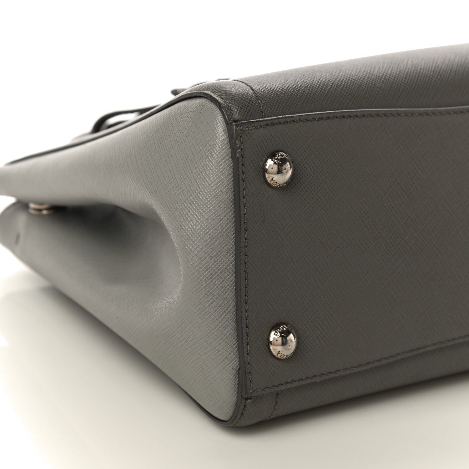 Prada Saffiano Lux Bi-Color Tote Marmo Nube 9 of 14