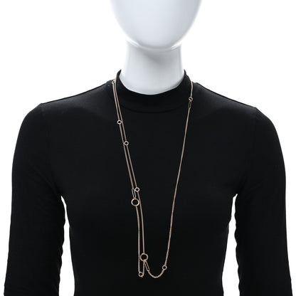 Hermes 18K Rose Gold Echappee Extra Long Necklace 2 of 5