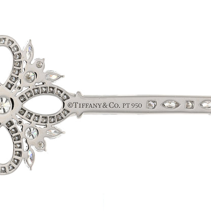 Tiffany Platinum Diamond Victoria Key Pendant Necklace 24" 4 of 4