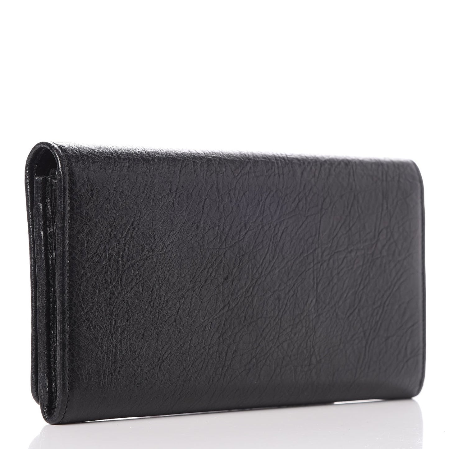 Agneau Giant 12 Gold Hardware Money Wallet Black