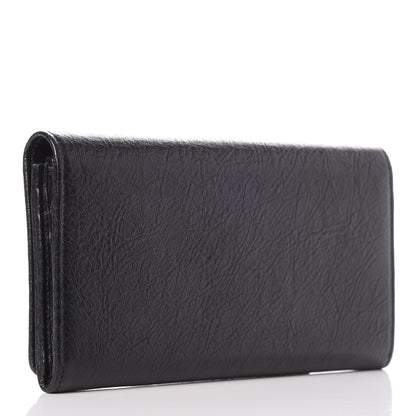 Balenciaga Agneau Giant 12 Gold Hardware Money Wallet Black 3 of 8