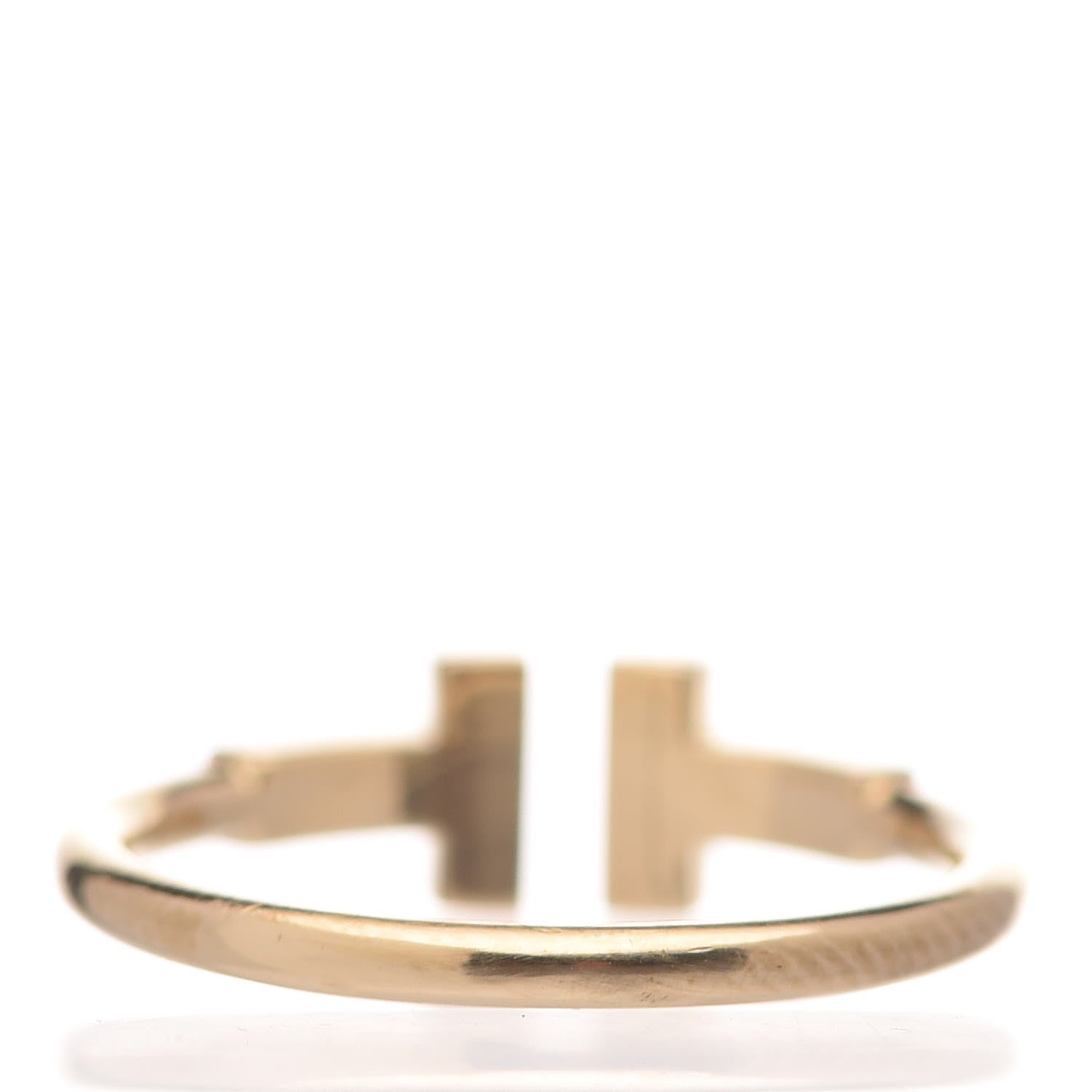 Tiffany 18K Yellow Gold Diamond T Wire Ring 52 6 3 of 6