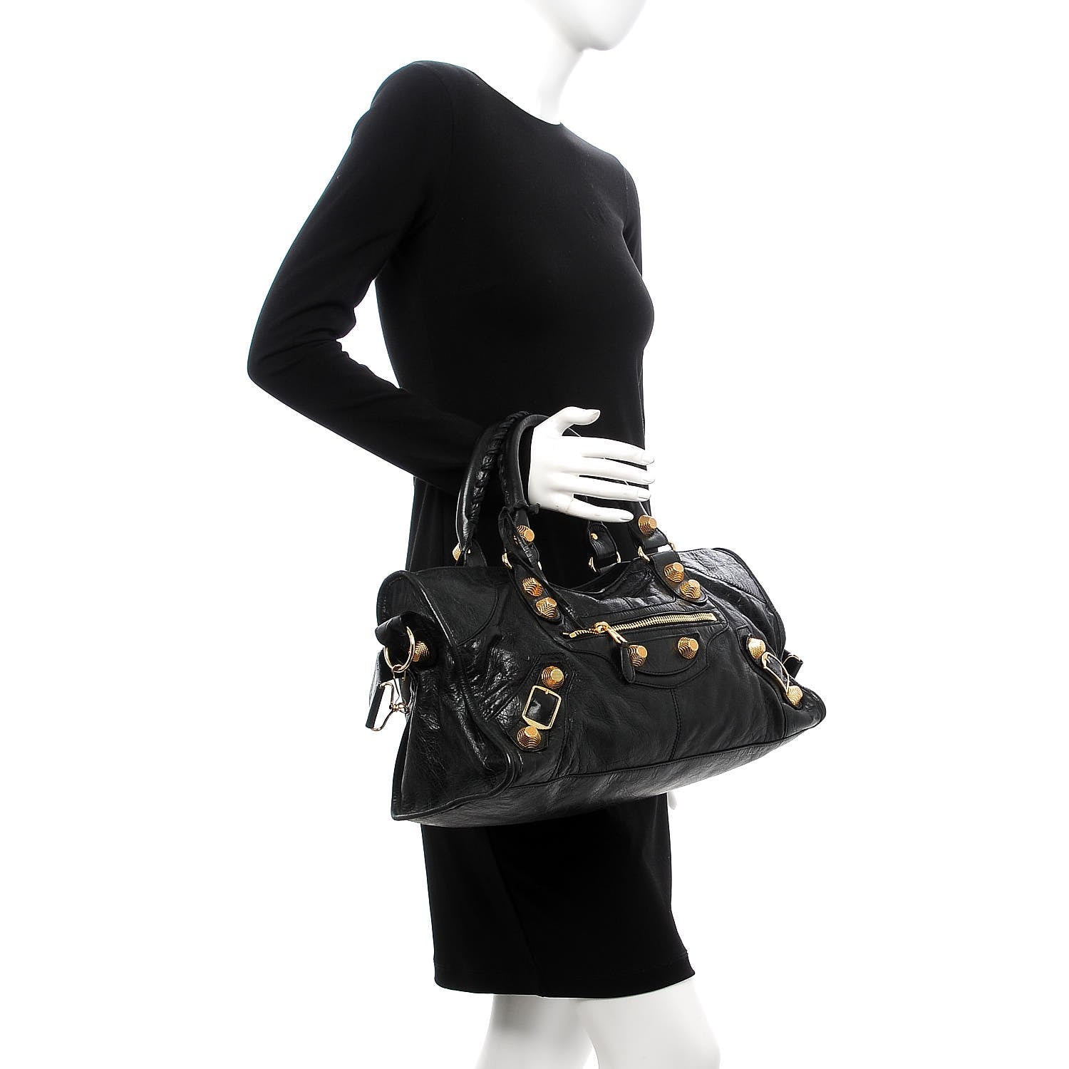 Balenciaga Agneau Giant 21 Gold Hardware Part Time Black 3 of 10