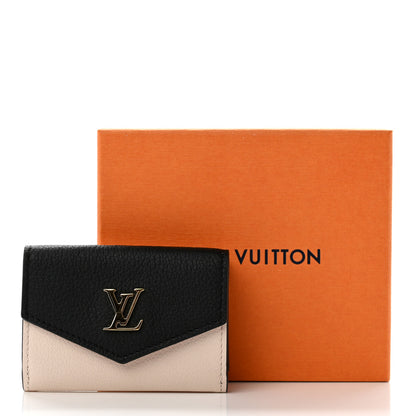 Louis Vuitton Calfskin Lockmini Wallet Black Cream Pink 7 of 7