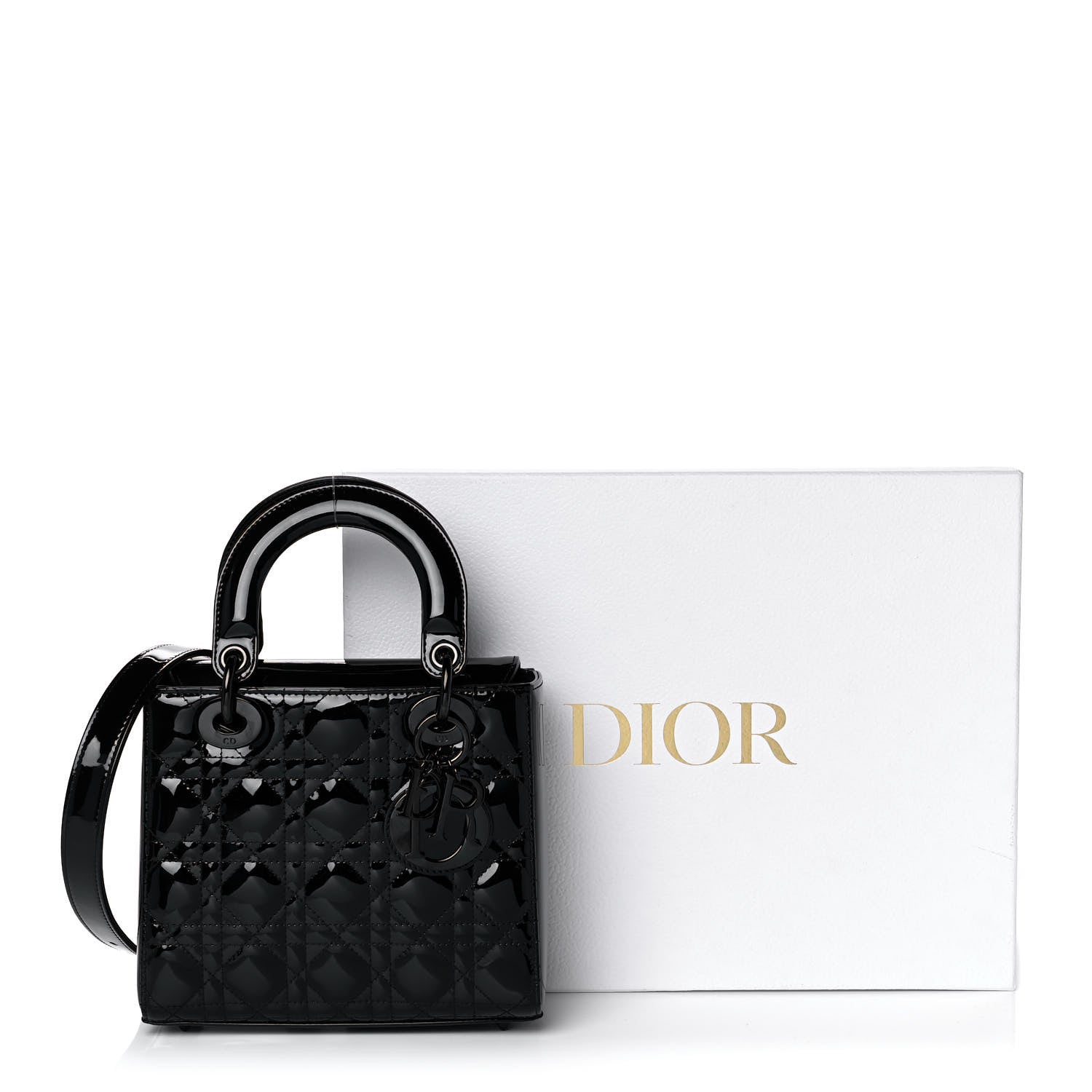 Christian Dior Patent Cannage Small Lady Dior Black 16 of 16