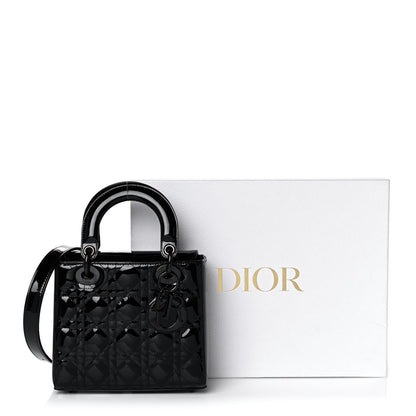 Christian Dior Patent Cannage Small Lady Dior Black 16 of 16