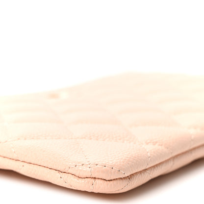 Chanel Caviar Quilted Small Zipped Pouch Light Beige 9 of 11