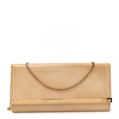 Jimmy Choo Patent Suede Milla Wallet on Chain Nude 1 of 12