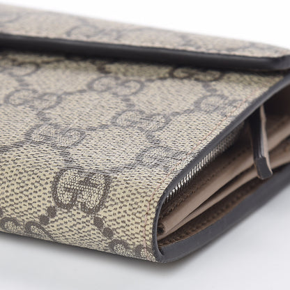 Gucci GG Supreme Monogram Dionysus Chain Clutch Wallet Beige Taupe 8 of 9