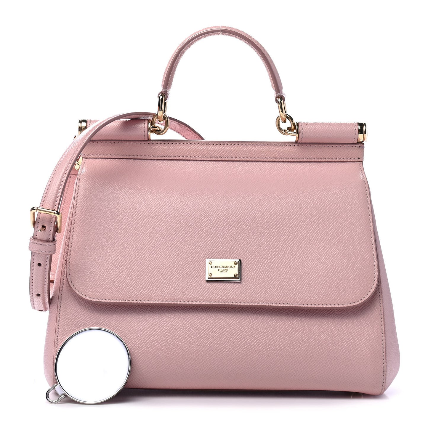 Dauphine Calfskin Medium Miss Sicily Satchel Rosa Carne