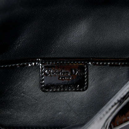 Christian Dior Patent Cannage Lady Dior Convertible Clutch Black 5 of 9