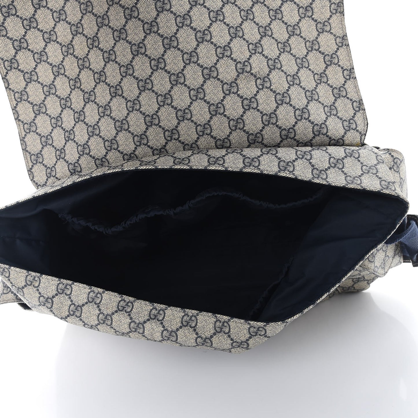 GG Plus Monogram Messenger Diaper Bag Navy