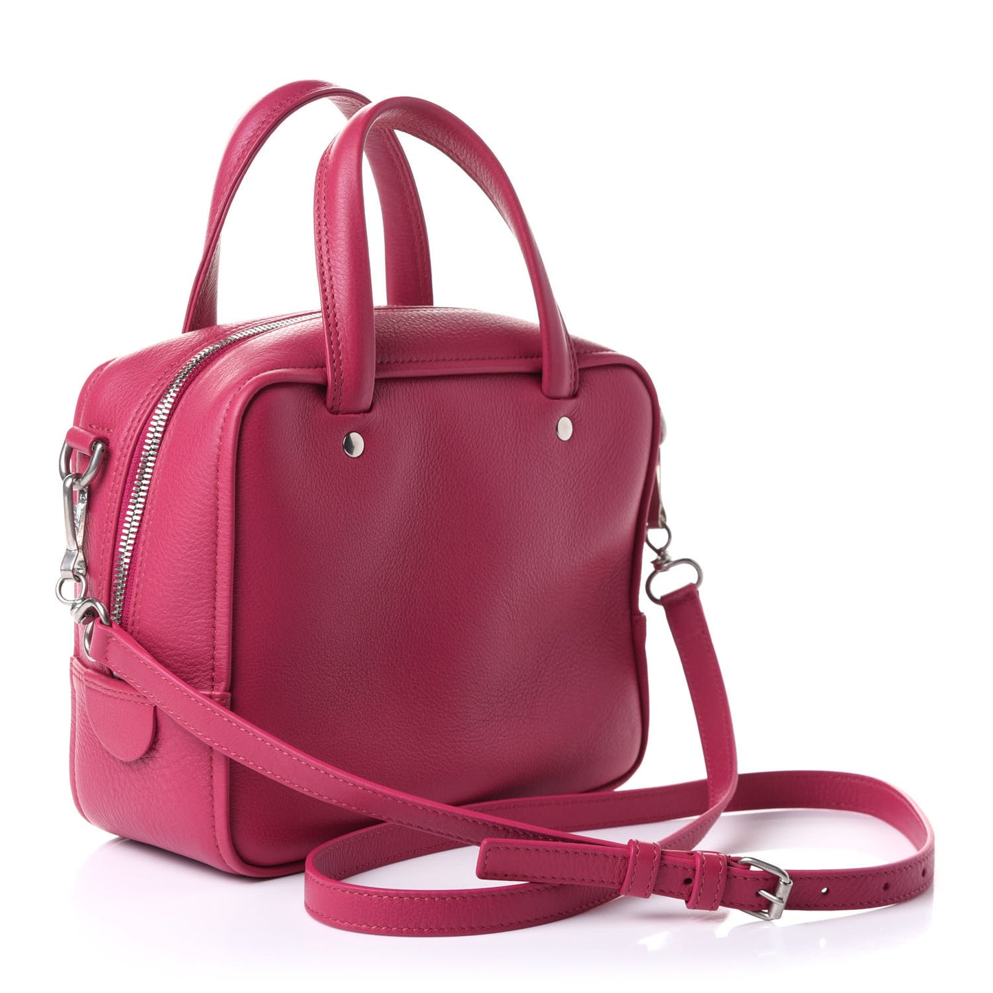 Shiny Day Calfskin XS Triangle Square Bag Pink