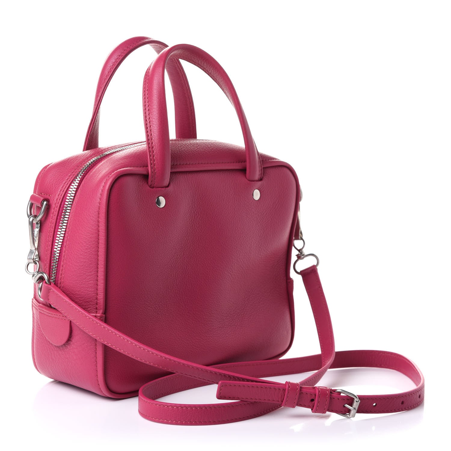 Balenciaga Shiny Day Calfskin XS Triangle Square Bag Pink 3 of 10