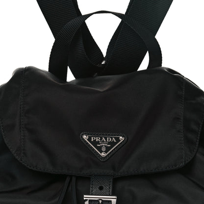 Prada Tessuto Nylon Saffiano Medium Backpack Black 7 of 9
