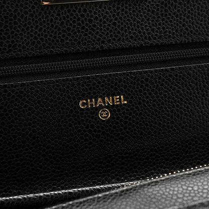 Chanel Caviar Quilted Golden Class Wallet On Chain WOC Black 6 of 13