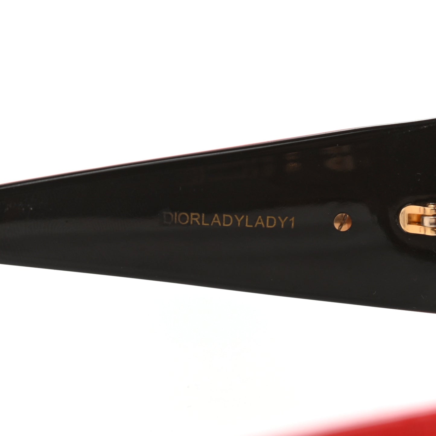 Resin Cannage Dior Lady Lady 1 Sunglasses Red Tortoise