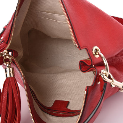 Gucci Pebbled Calfskin Large Soho Hobo Tabasco Red 5 of 8