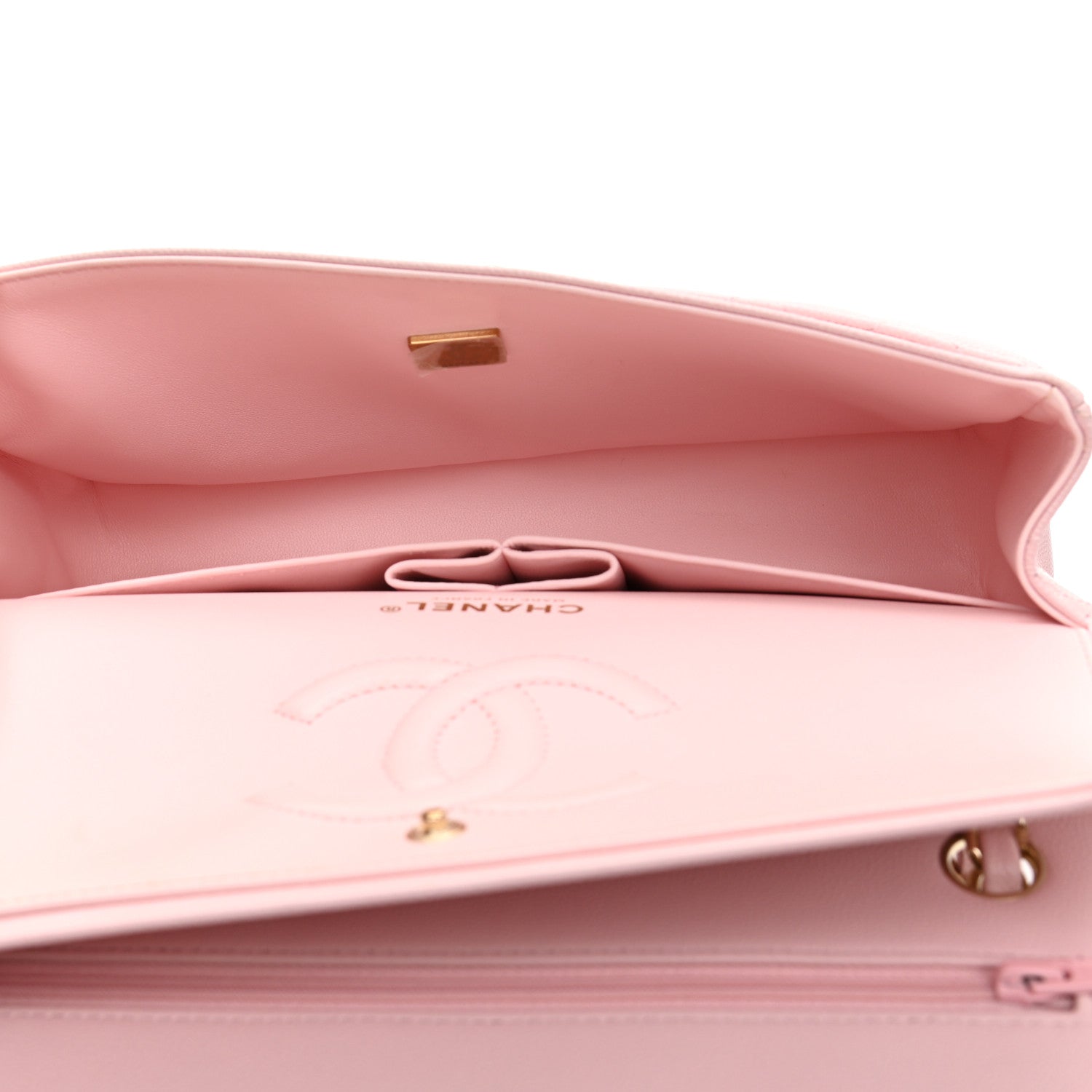 Chanel Caviar Quilted Medium Double Flap Light Pink 5 of 9