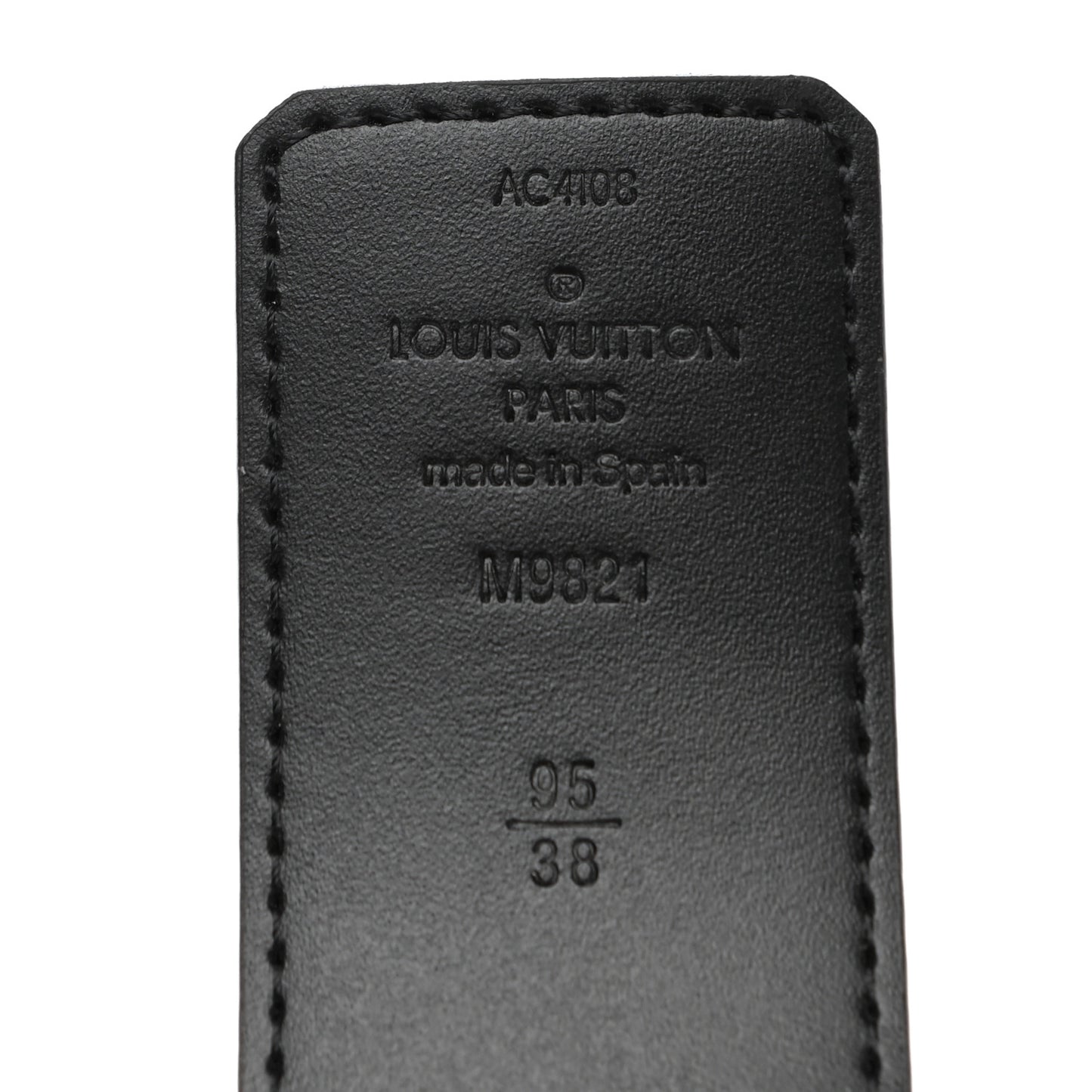 Calfskin Monogram 40mm LV Initiales Reversible Belt 95 38 Black