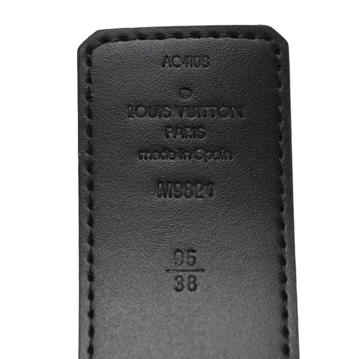 Louis Vuitton Calfskin Monogram 40mm LV Initiales Reversible Belt 95 38 Black 3 of 5