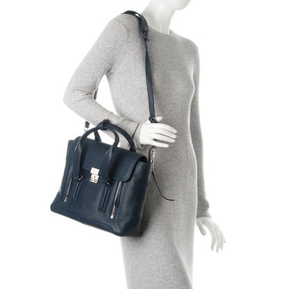 3.1 Phillip Lim 3.1 Textured Calfskin Medium Pashli Satchel Ink 2 of 7