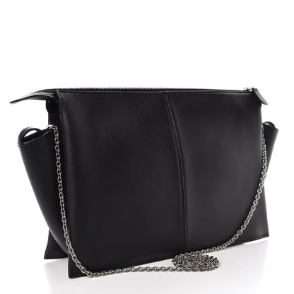 Celine Supple Natural Calfskin Tri-Fold Clutch Black 3 of 10