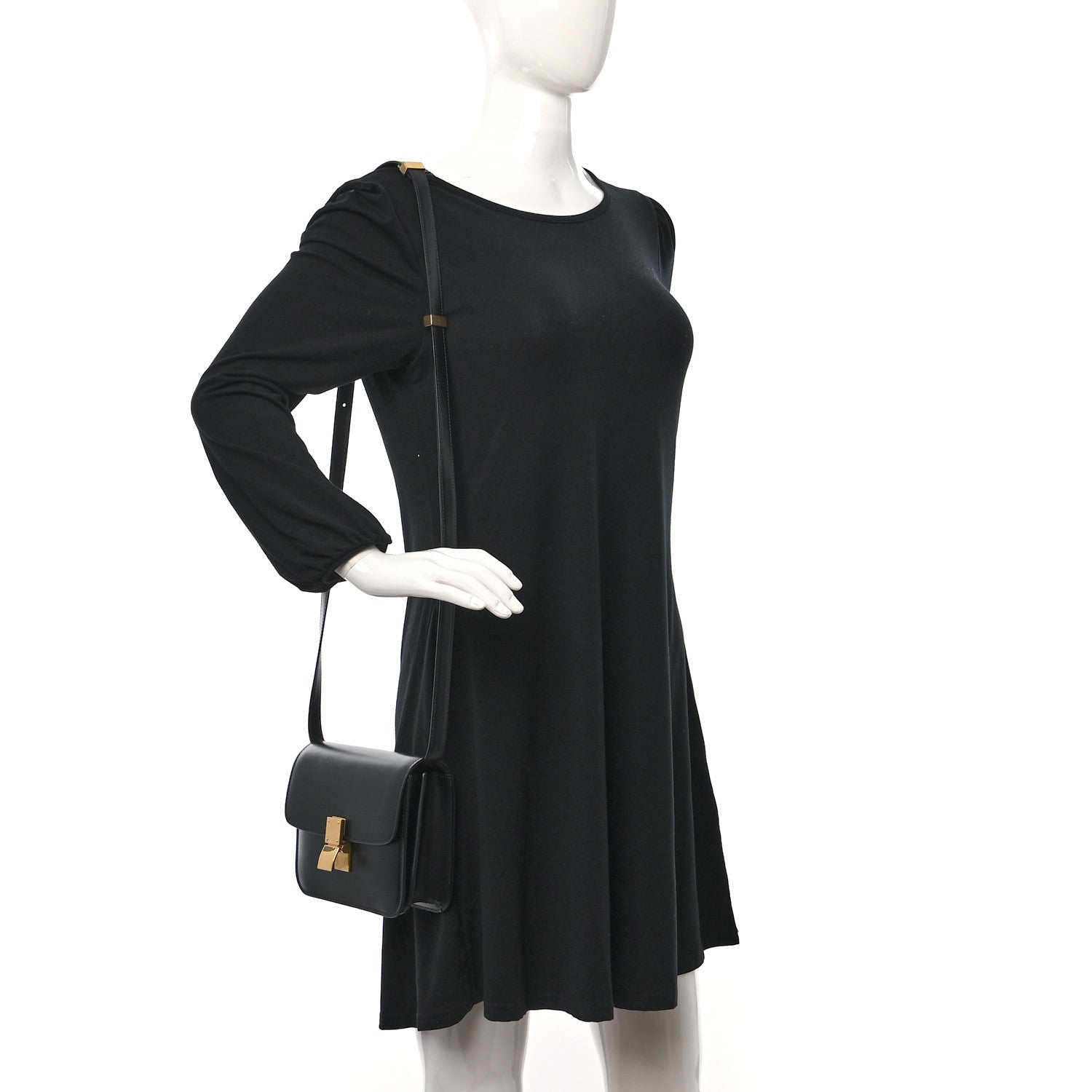 Celine Box Calfskin Teen Classic Box Flap Bag Black 2 of 9