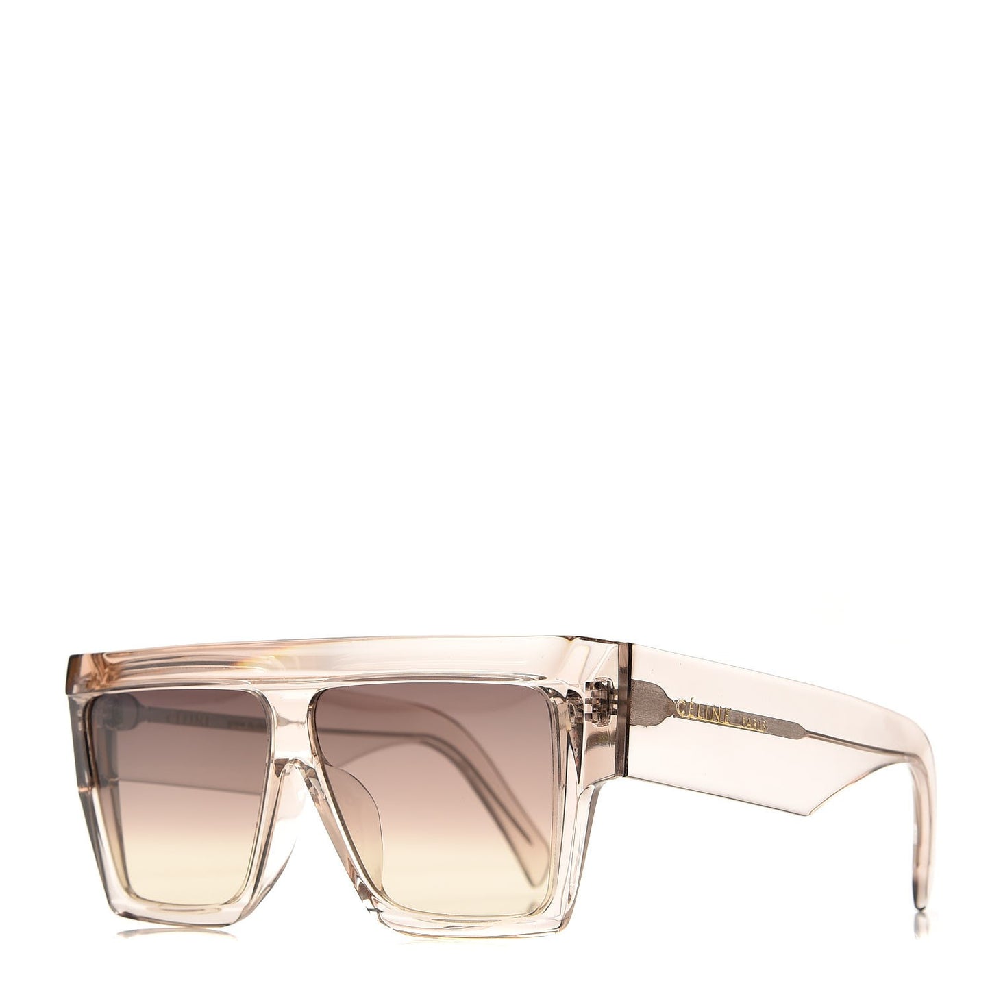 Square Acetate Transparent Smoke Flat Sunglasses CL 40030F Pink