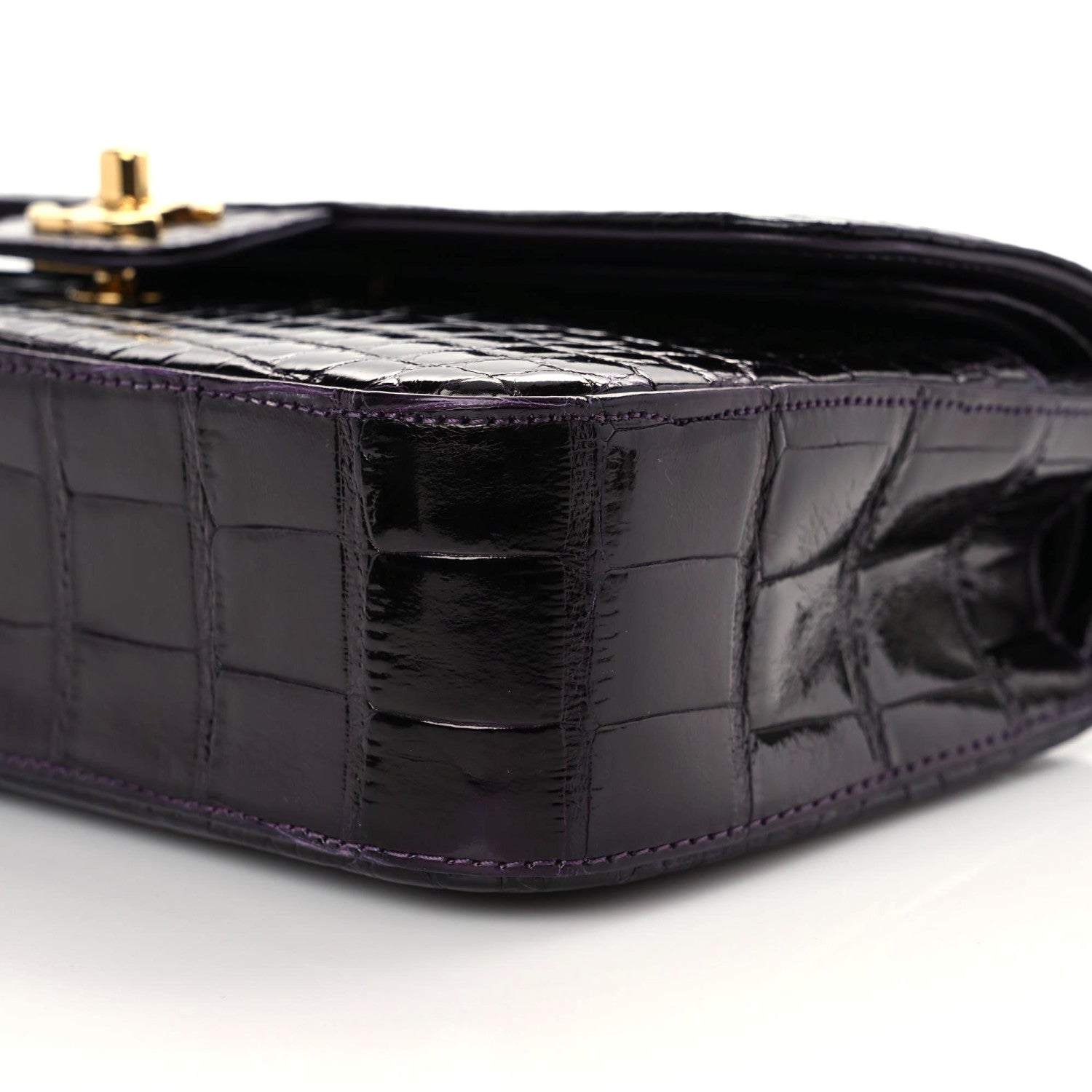 Chanel Alligator Medium Double Flap Purple 6 of 13