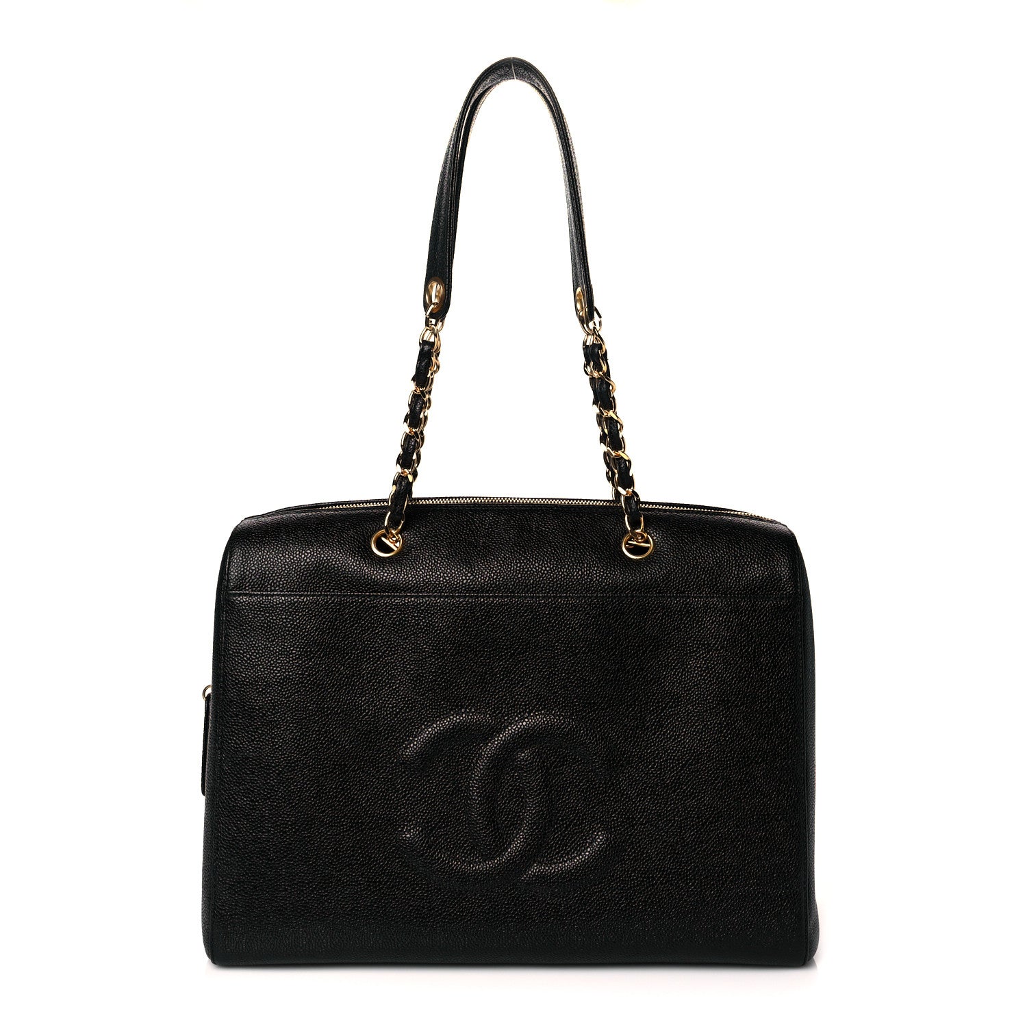 Chanel Caviar Large CC Shoulder Bag Black 1 of 10
