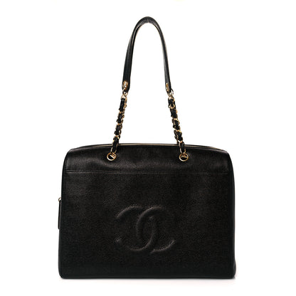 Chanel Caviar Large CC Shoulder Bag Black 1 of 10