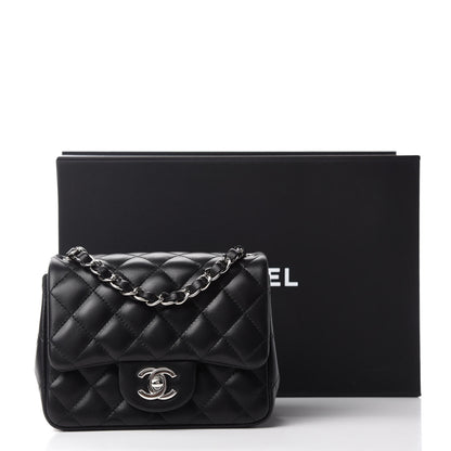 Chanel Lambskin Quilted Mini Square Flap Black 11 of 11